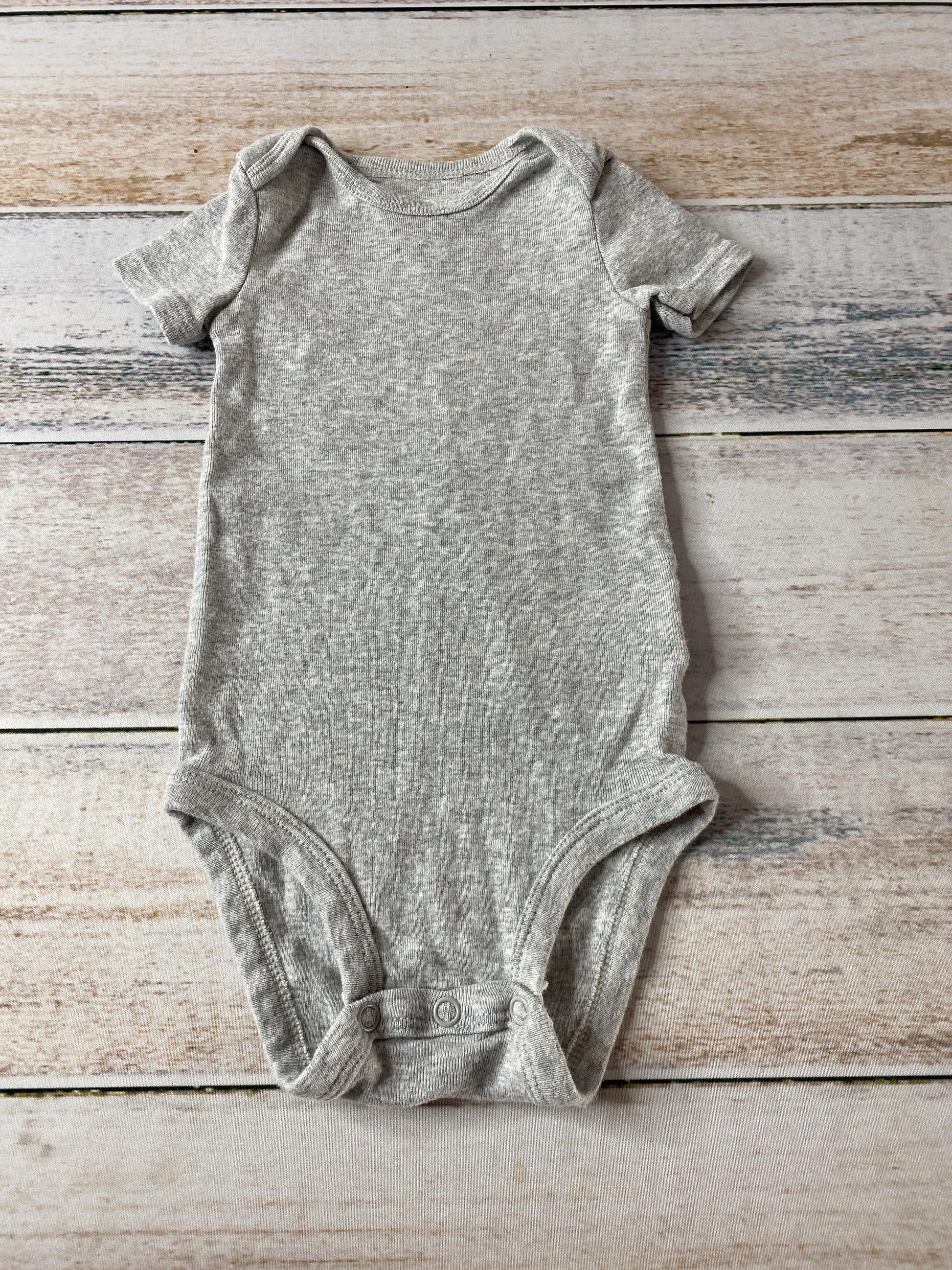 Carters Unisex Grey Onesie Size: 6 months Grey