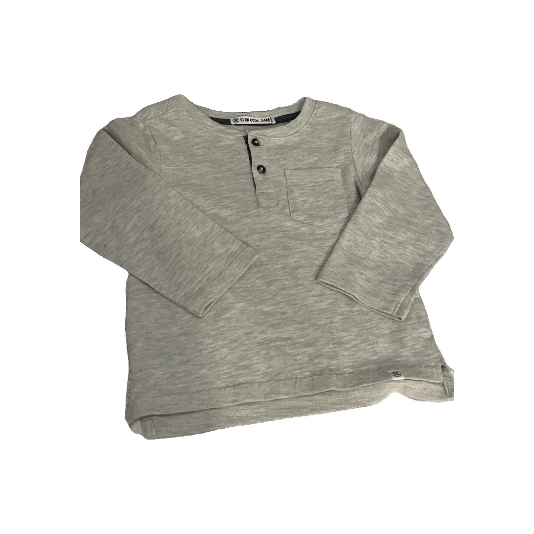 Sovereign Code Boys Grey Long Sleeve Shirt Size: 24 months Grey