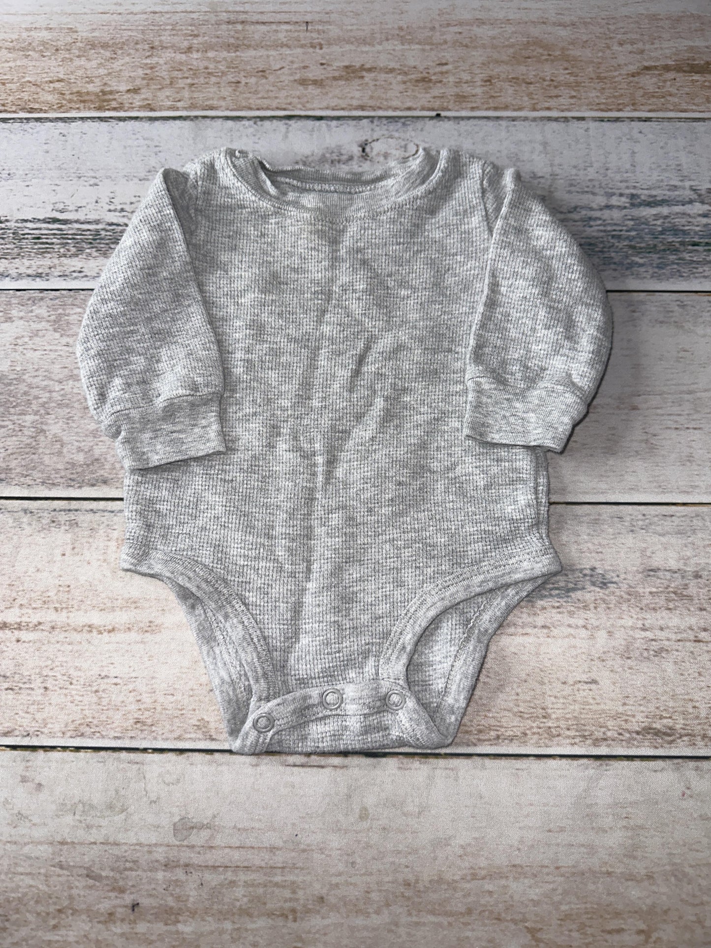 Carters Unisex Grey Onesie Size: 3-6 months Grey