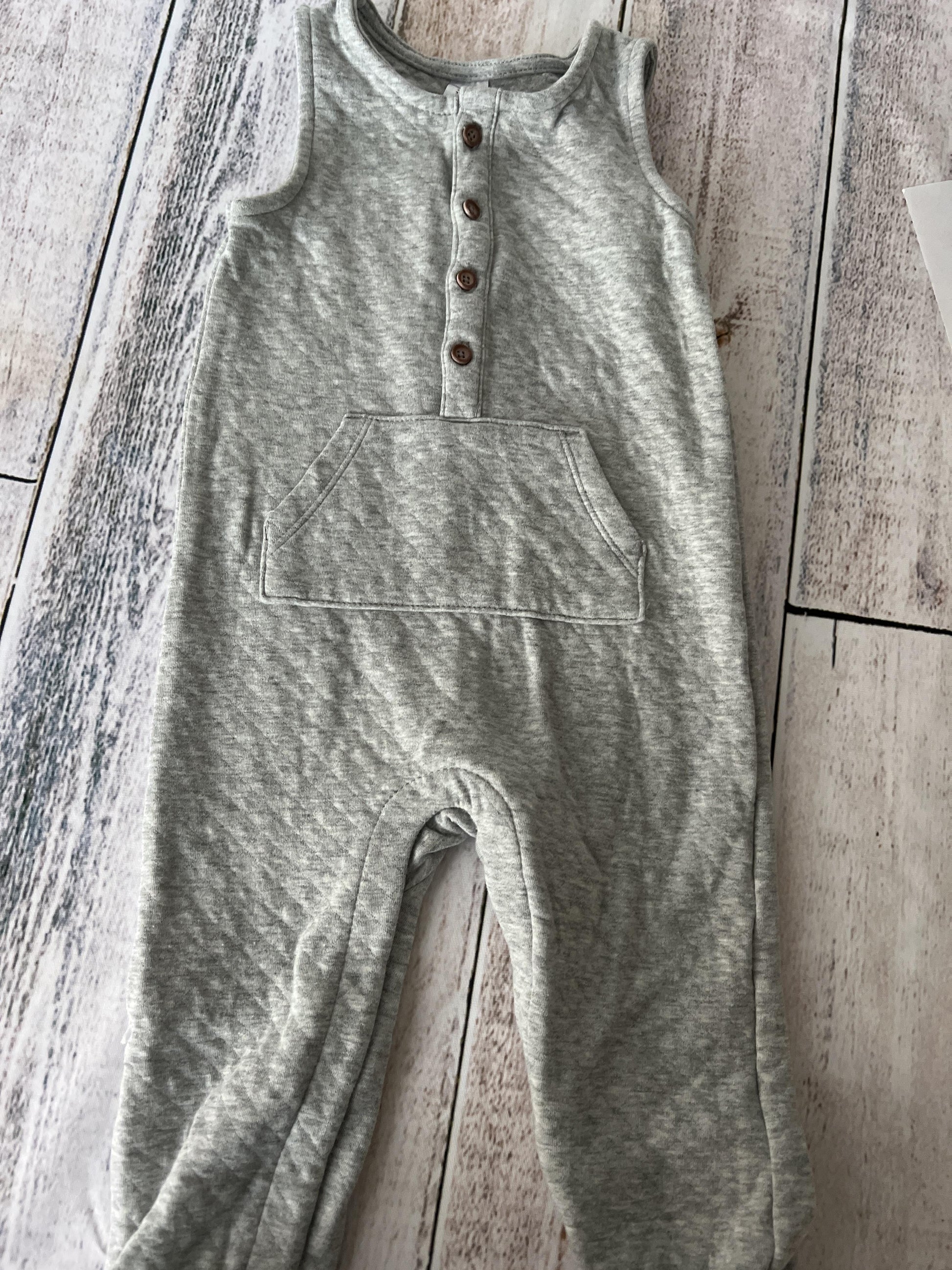 Just Born Unisex Grey Romper Size: 18 months Grey