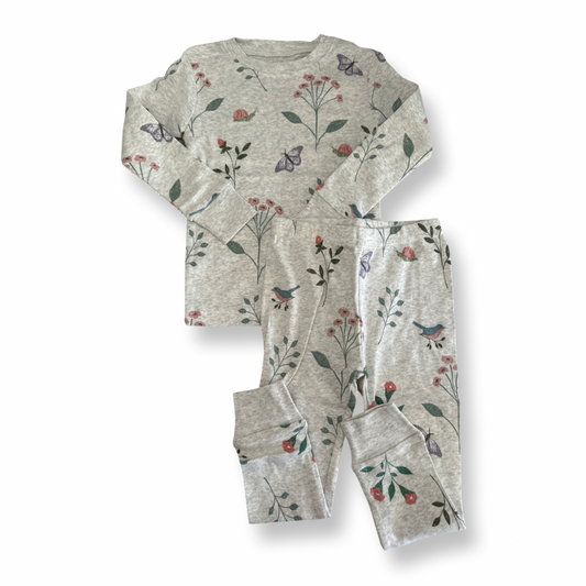 Carter's Girls Grey 2-piece Pajamas Size: Organic Pajama Set Grey