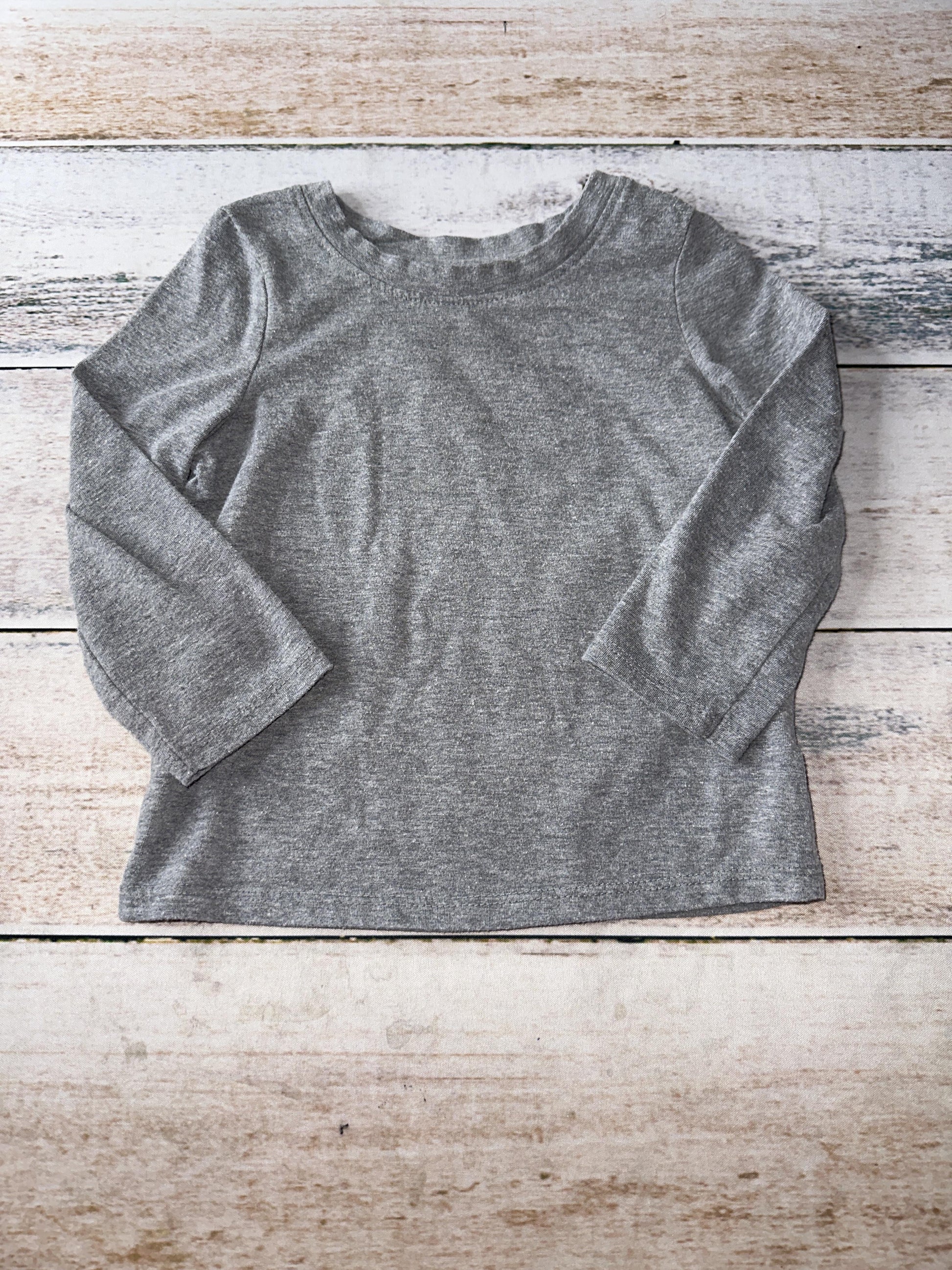 Cat & Jack Unisex Grey Long Sleeve T-Shirt Size: 18 months Grey