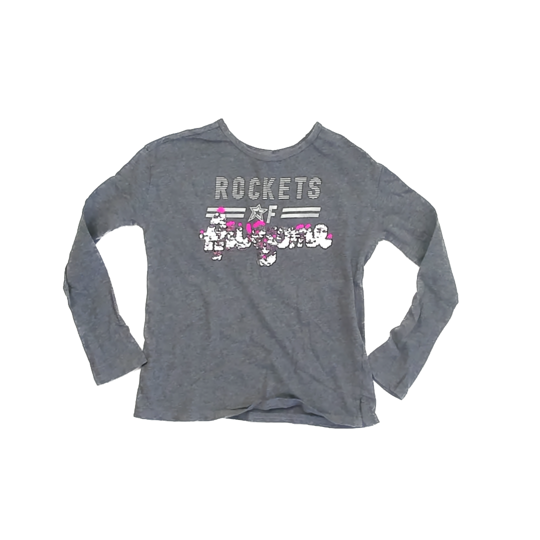 Rockets Of Awesome Girls Grey Long Sleeve T-Shirt Size: 8 Years Grey