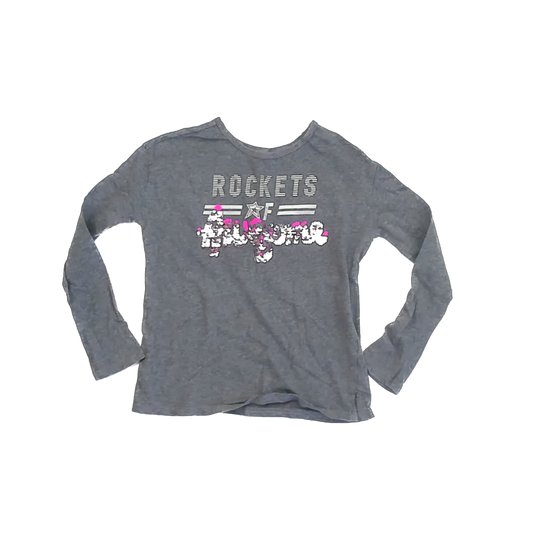Rockets Of Awesome Girls Grey Long Sleeve T-Shirt Size: 8 Years Grey