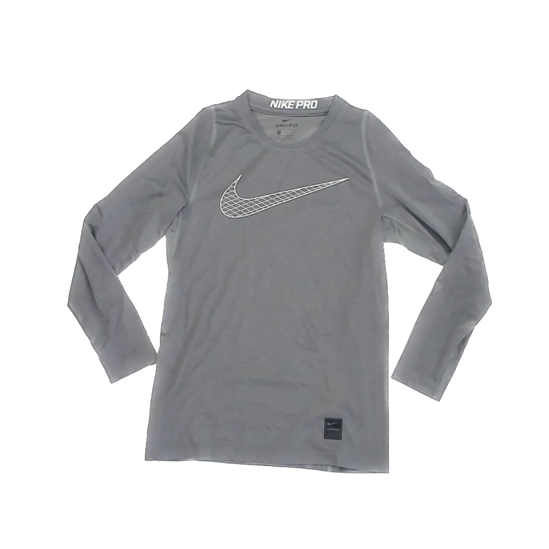 Nike Boys Grey Athletic Top Size: YMD 10-12 Years Grey