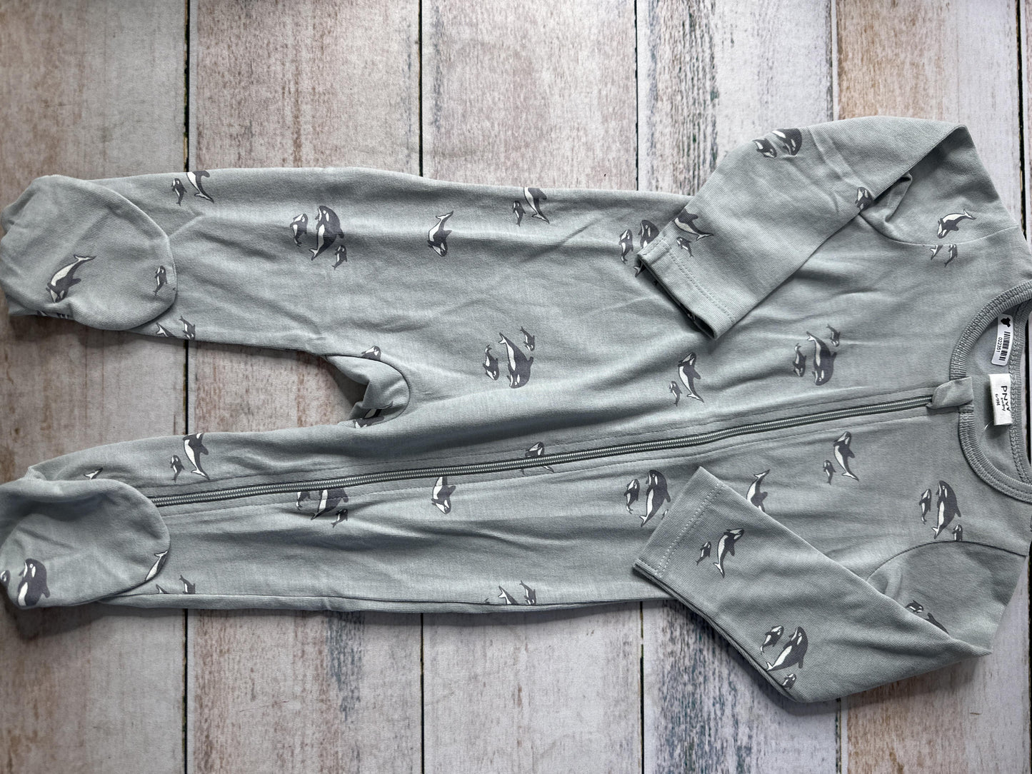 PNW Unisex Grey Pajamas Size: 6-9 months Grey