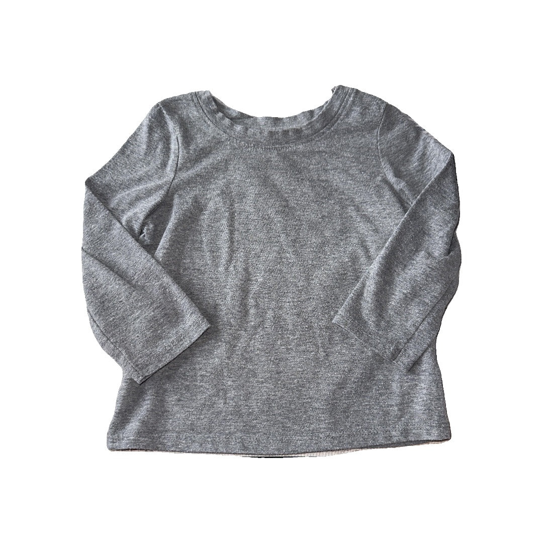 Cat & Jack Unisex Grey Long Sleeve T-Shirt Size: 18 months Grey