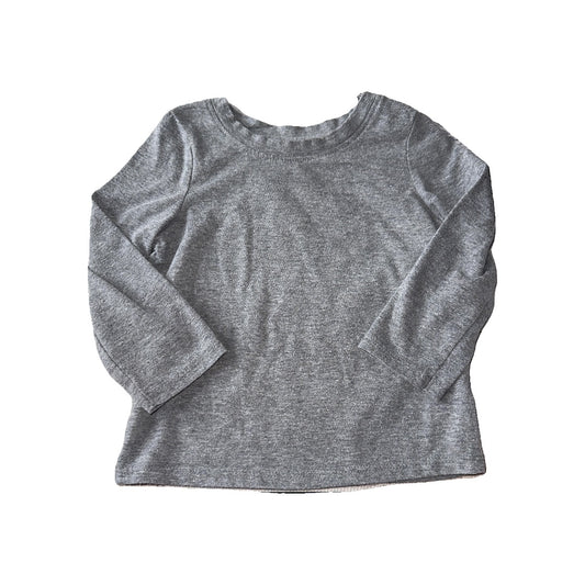 Cat & Jack Unisex Grey Long Sleeve T-Shirt Size: 18 months Grey