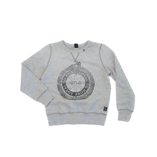 Replay Boys Grey Sweatshirt Size: 8 Years Grey