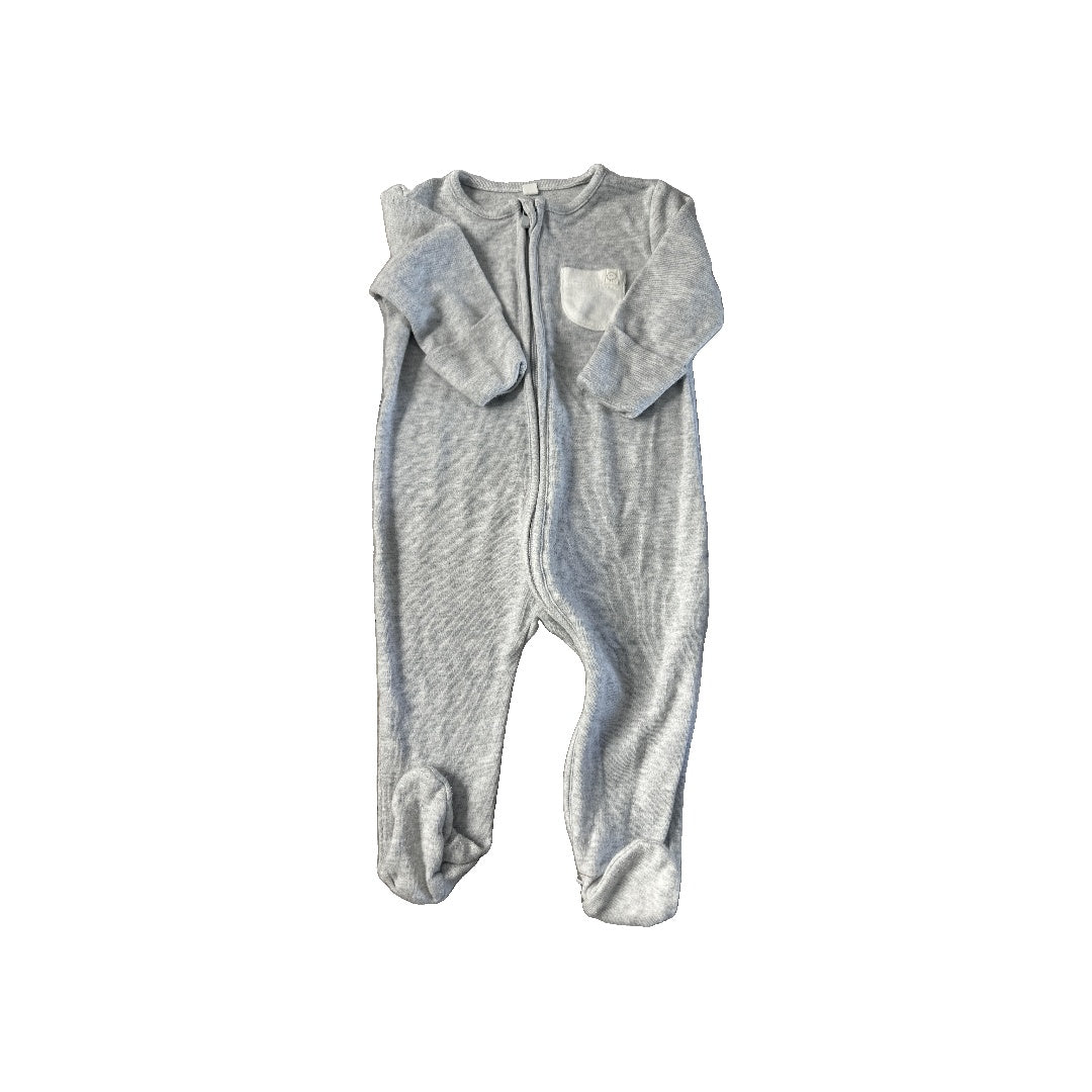 Mori Unisex Grey Button Down Short Sleeve Size: 3-6 months Grey