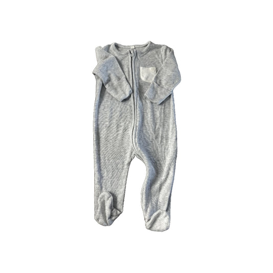 Mori Unisex Grey Button Down Short Sleeve Size: 3-6 months Grey