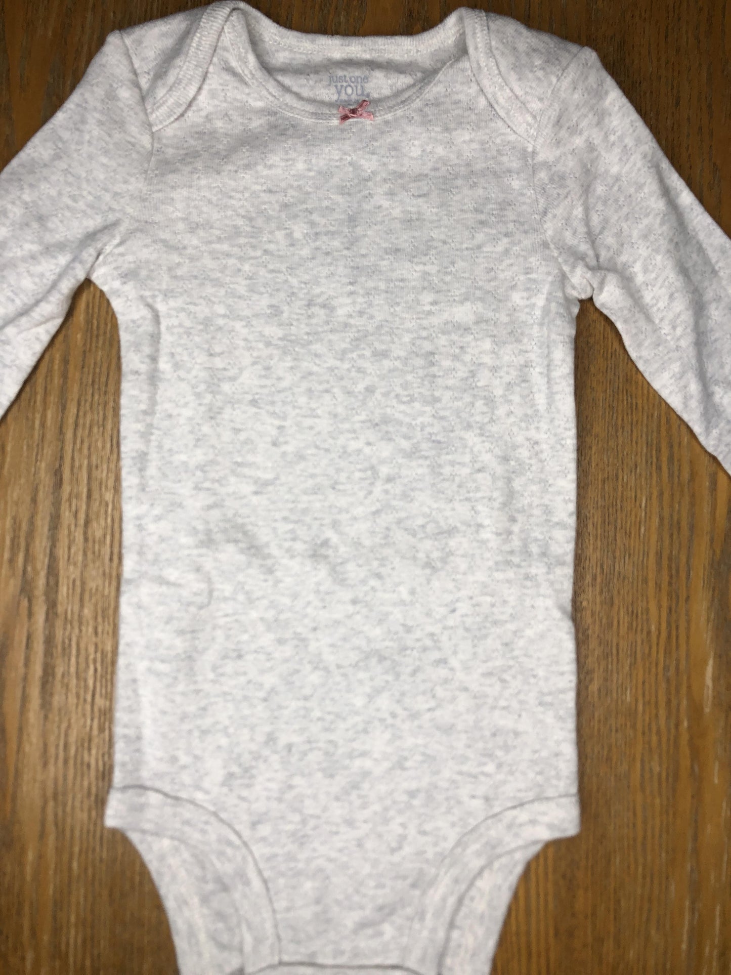 Carters Girls Grey Onesie Size: 9 months Grey