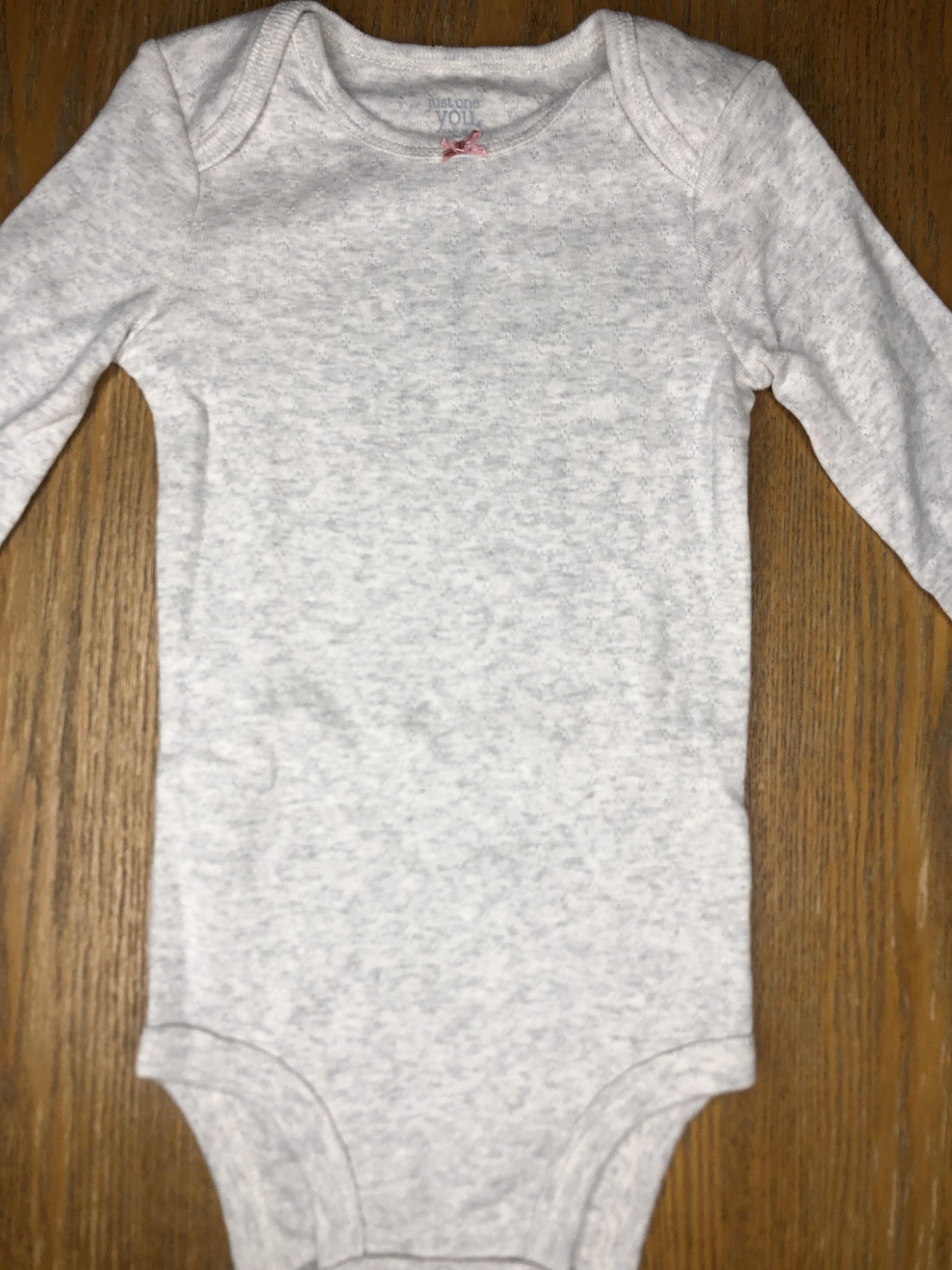 Carters Girls Grey Onesie Size: 9 months Grey
