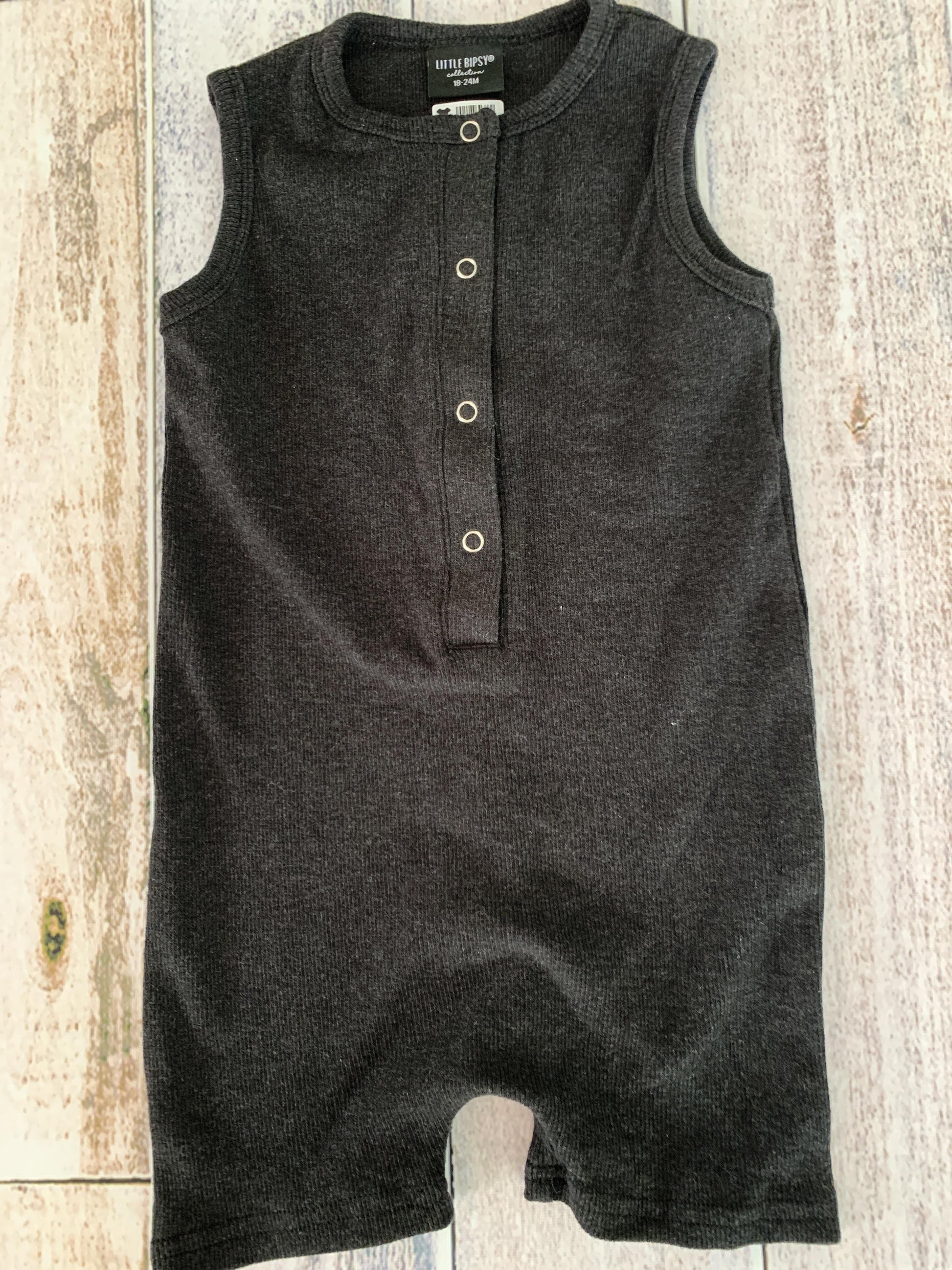 Little Bipsy Boys Grey Romper Size: 18-24 months Grey