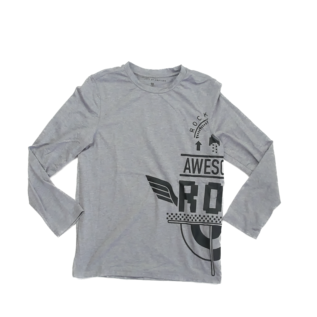 Rockets Of Awesome Boys Grey Athletic Top Size: 10 Years Grey