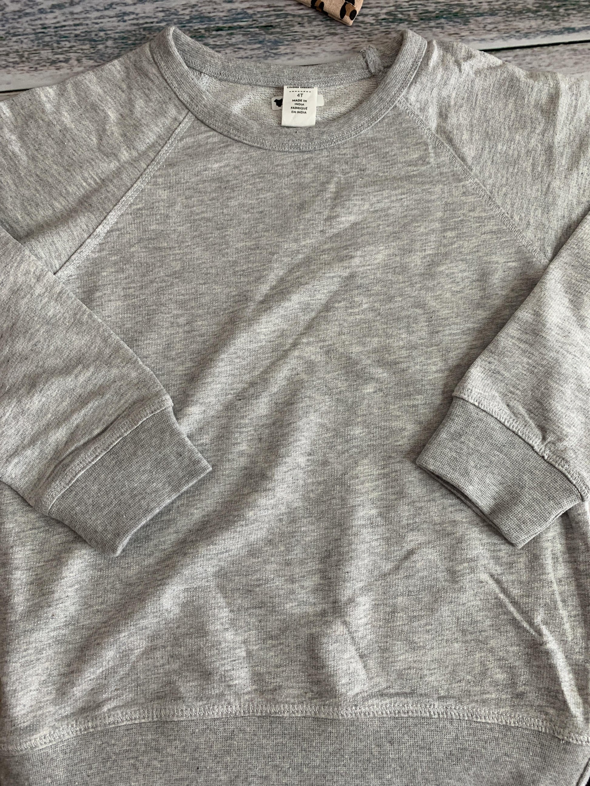 Colored Organics Boys Grey Sweatshirt Size: 4T Grey