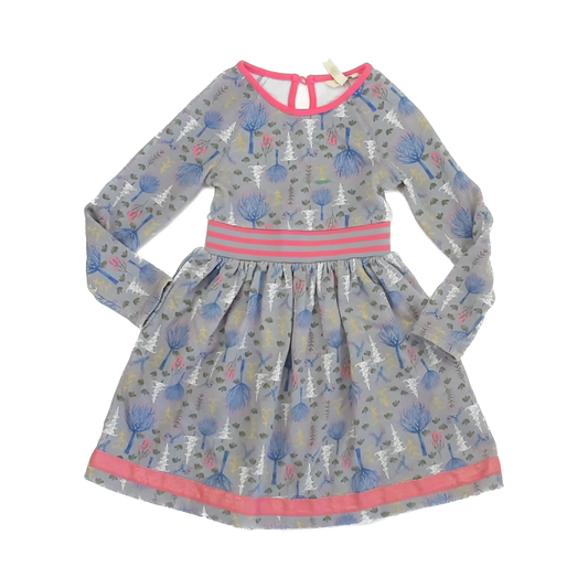 Matilda Jane Girls Grey Dress Size: 6 Years Grey
