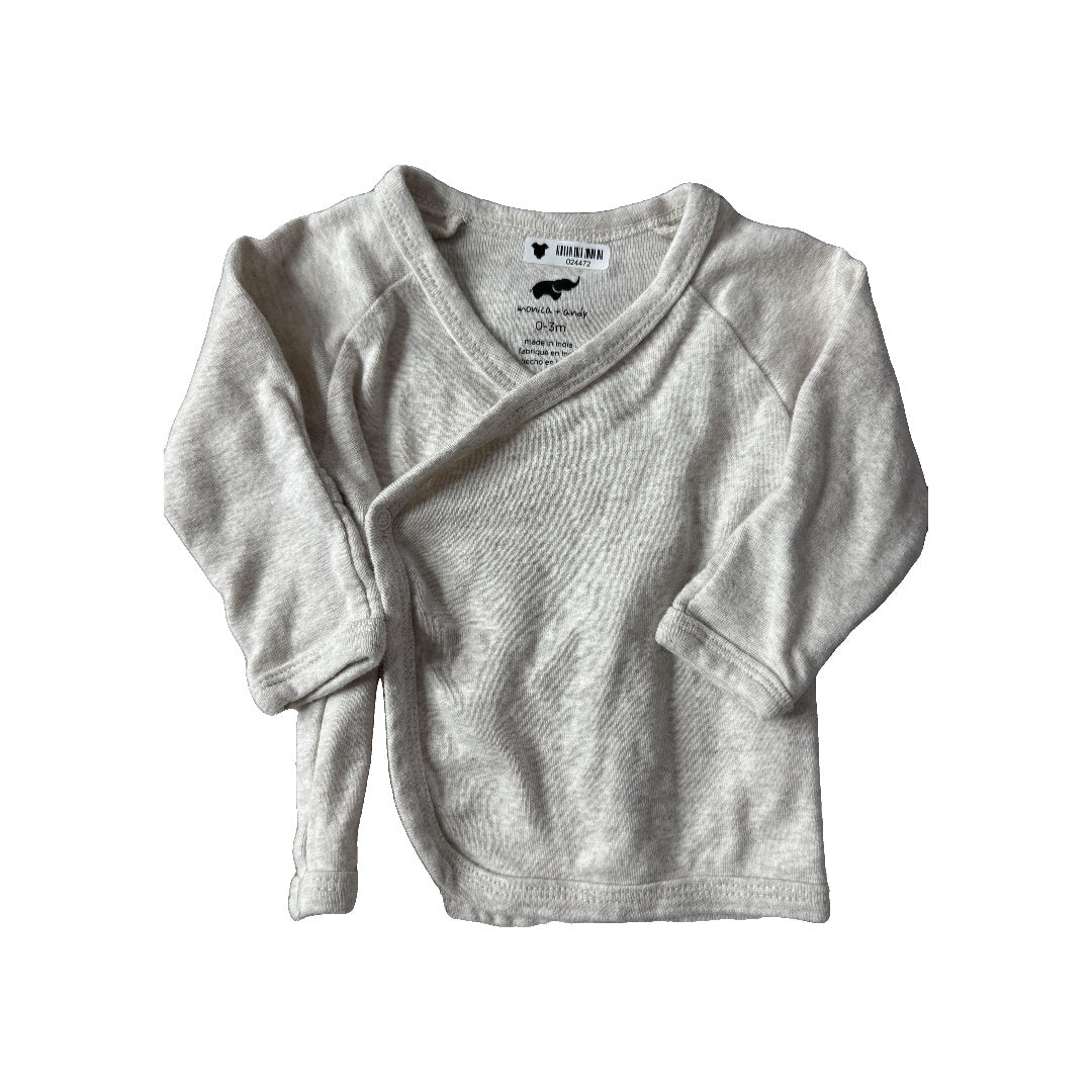 Monica + Andy Unisex Grey Shirt Size: 0-3 months Grey