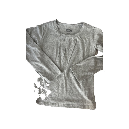 Harper Canyon Girls Grey Long Sleeve Shirt Size: 4T Grey