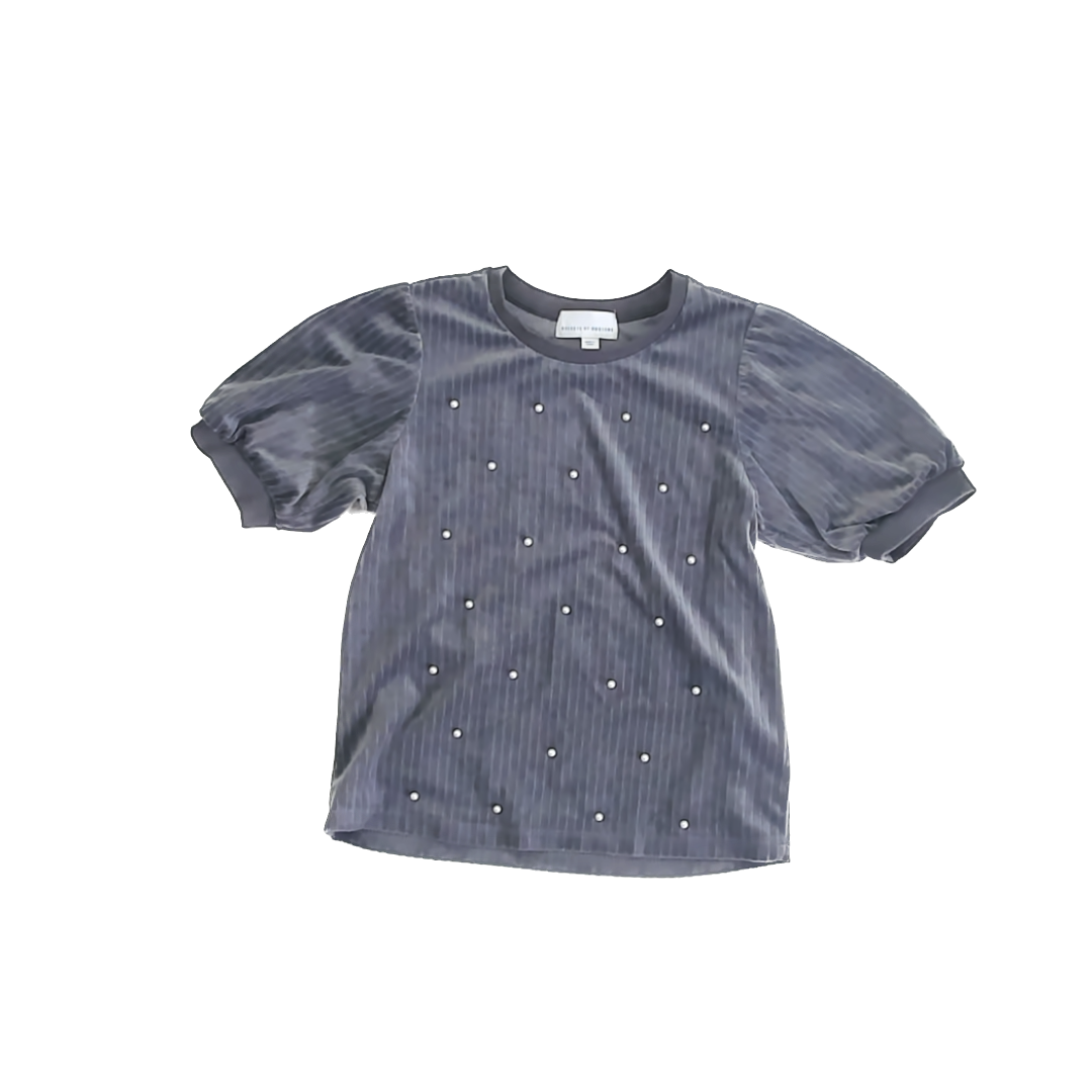 Rockets Of Awesome Girls Grey Short Sleeve Shirt Size: 8 Years Grey