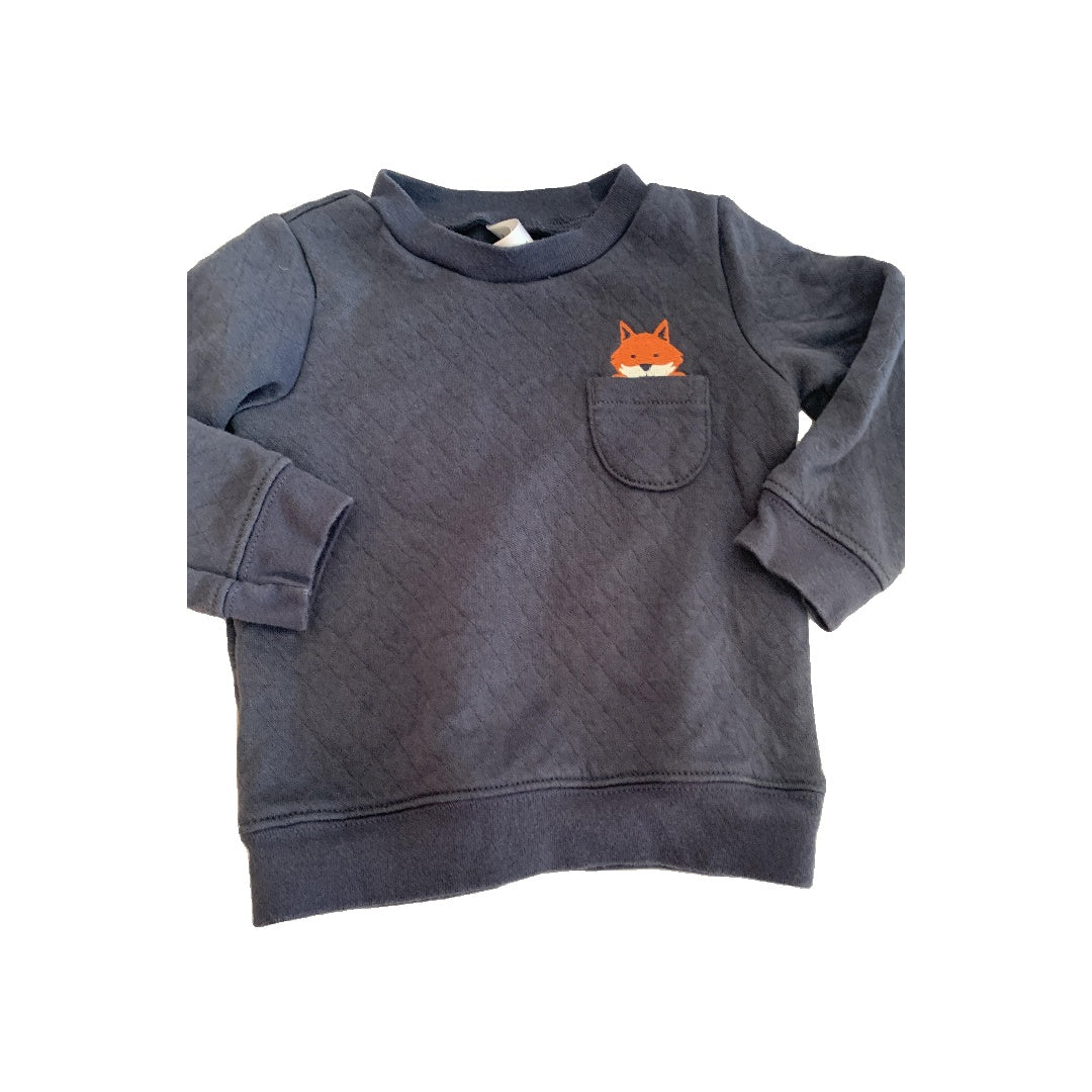 Carters Unisex Grey Sweatshirt Size: 12M Grey