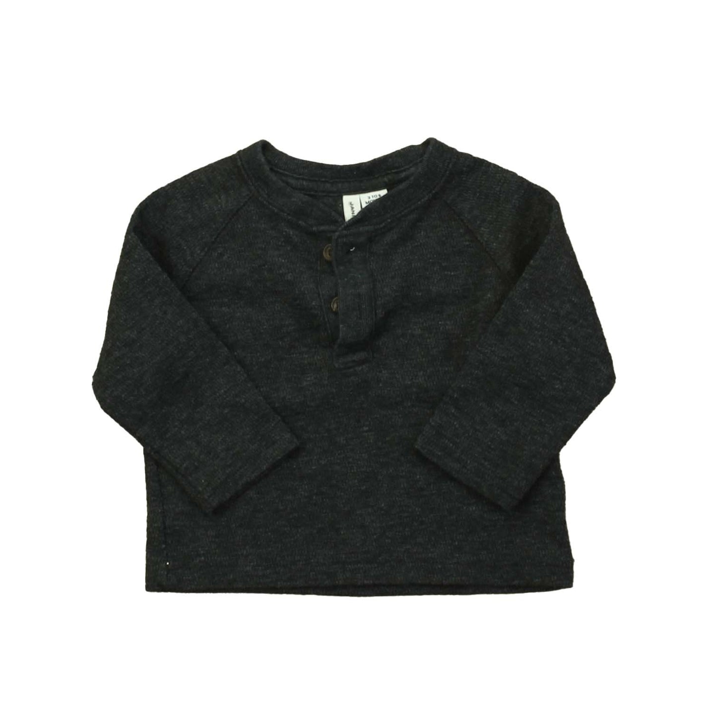 Janie and Jack Boys Grey Henley Size: 3-6 Months Grey