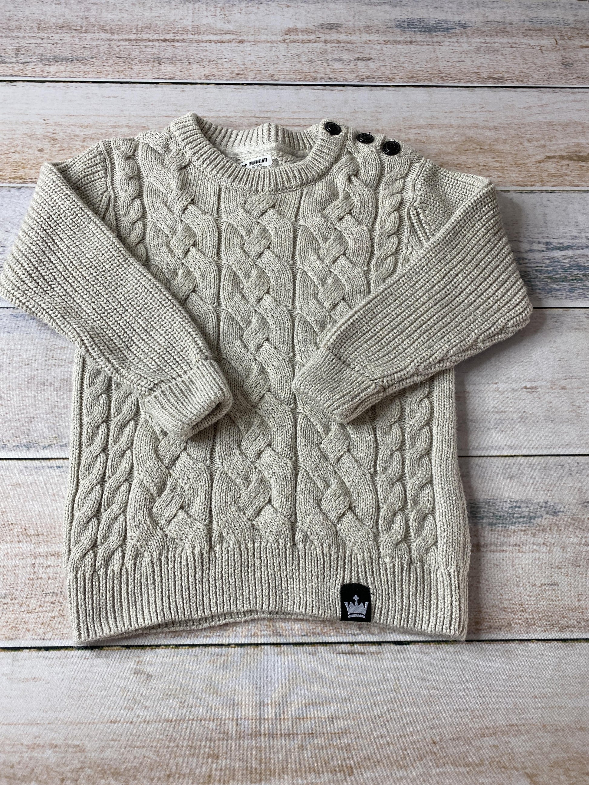 Littlest Prince Boys Grey Sweater Size: 3T Grey