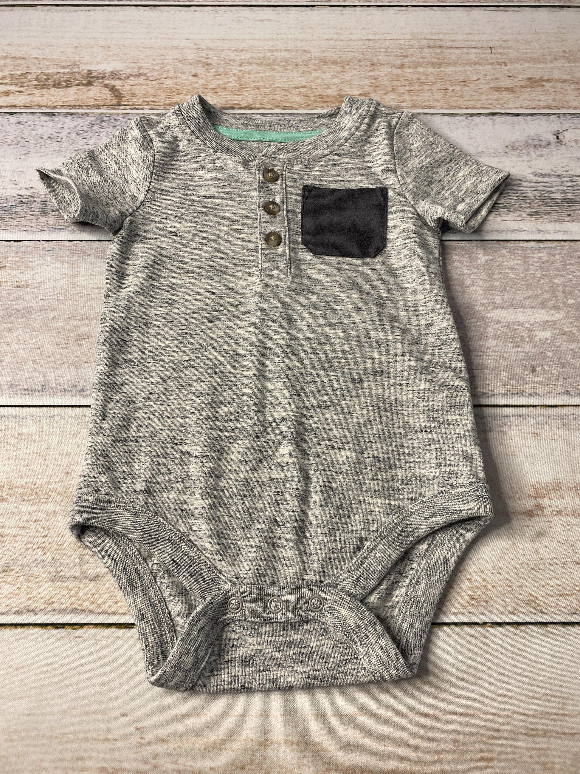 Cat & Jack Boys Grey Onesie Size: 3-6 months Grey