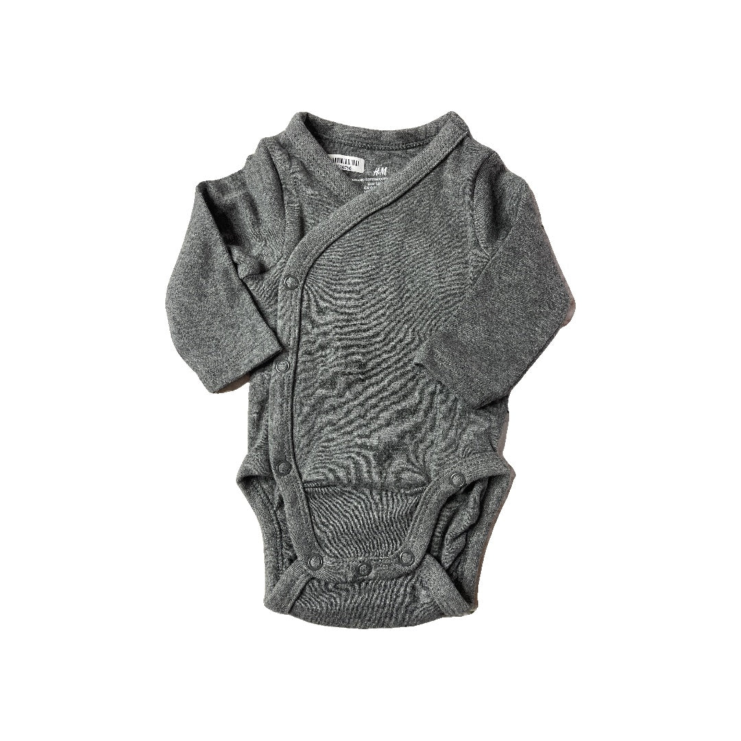H&M Unisex Grey Onesie Size: Preemie Grey