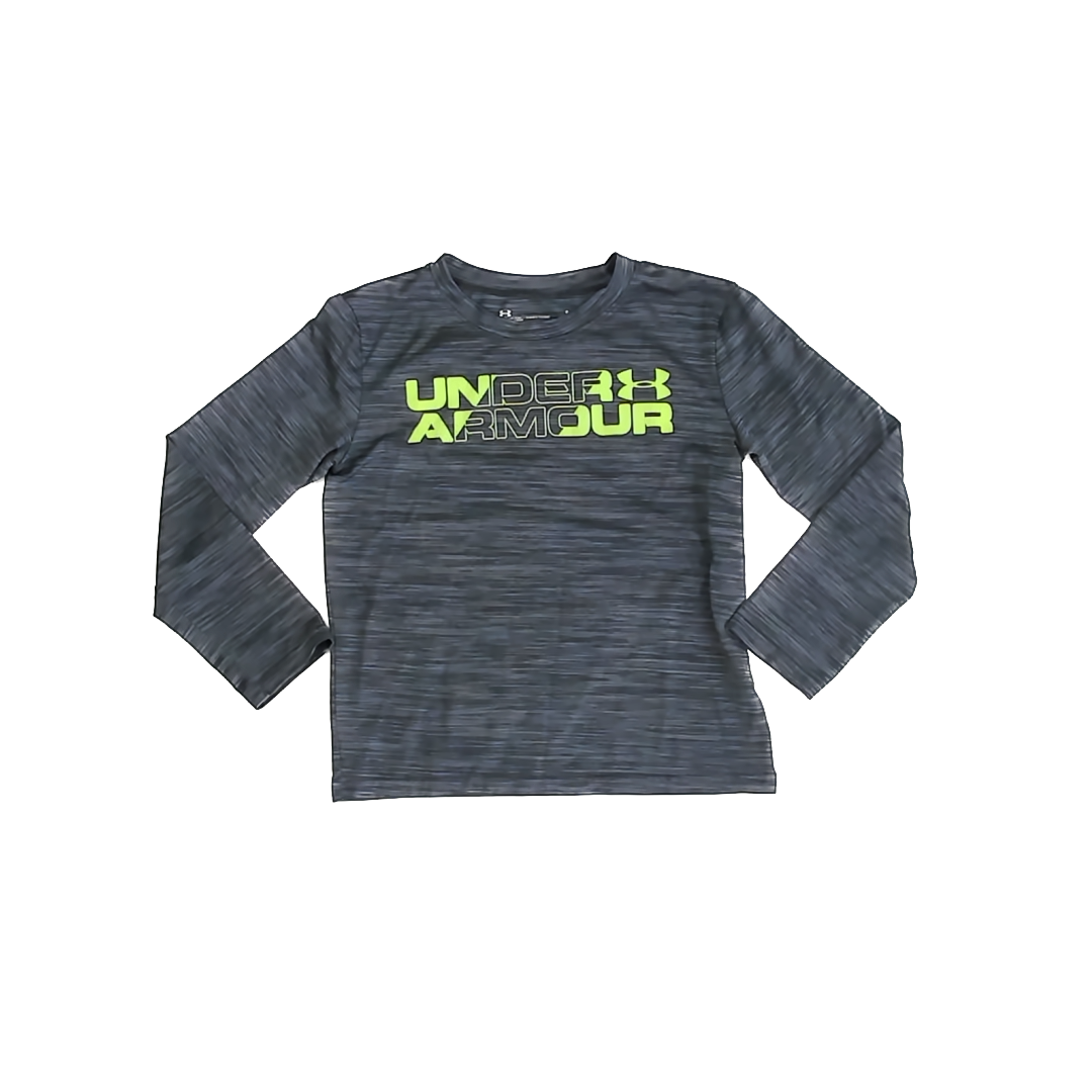 Under Armour Boys Grey Athletic Top Size: 6 Years Grey