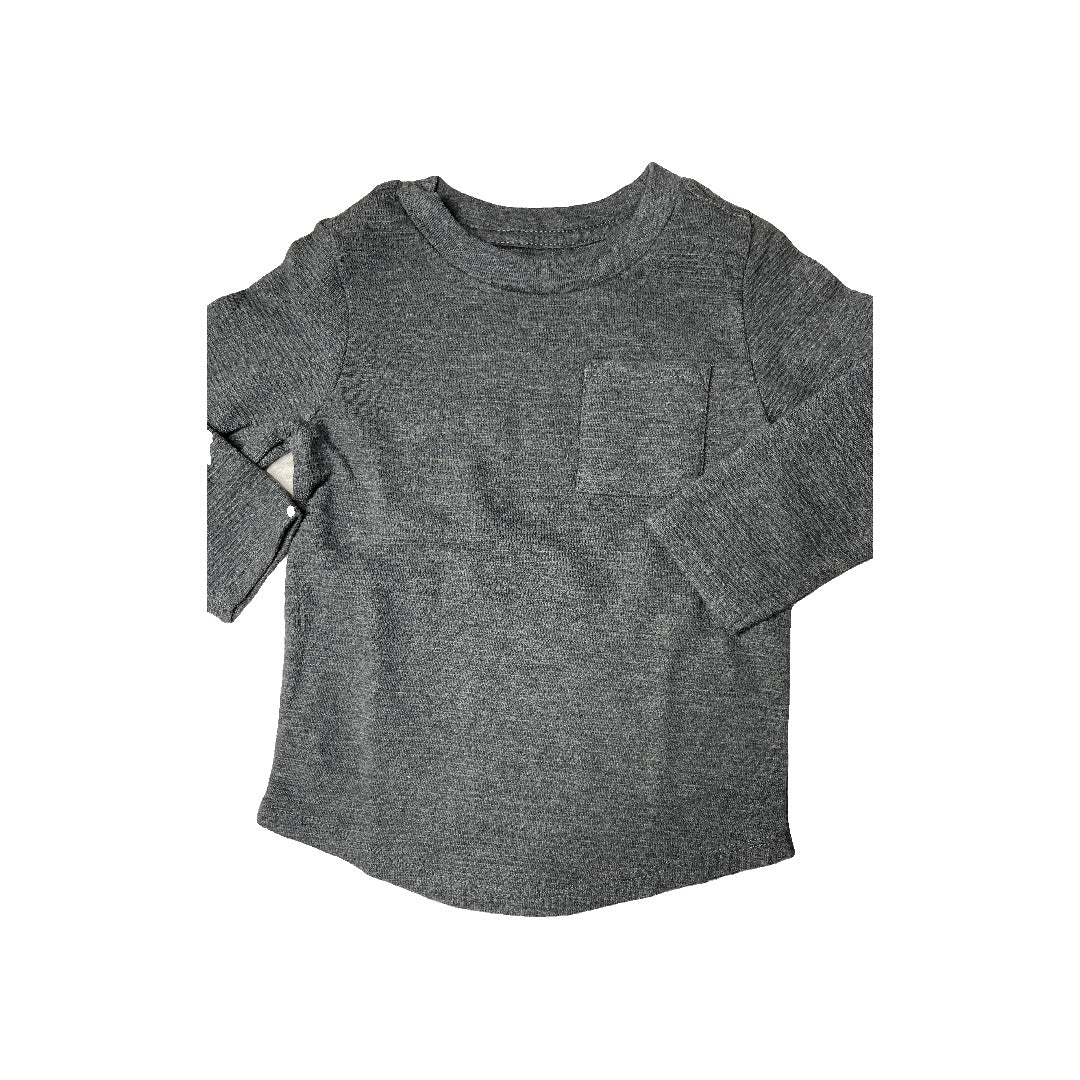 Cat & Jack Unisex Grey Long Sleeve T-Shirt Size: 2T Grey