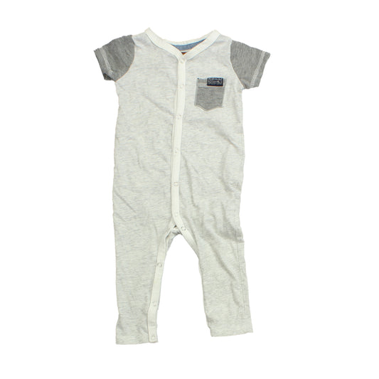 7 for all Mankind Boys Grey Romper Size: 12 Months