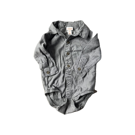 Cat & Jack Boys Grey Onesie Size: 6-9 months Grey