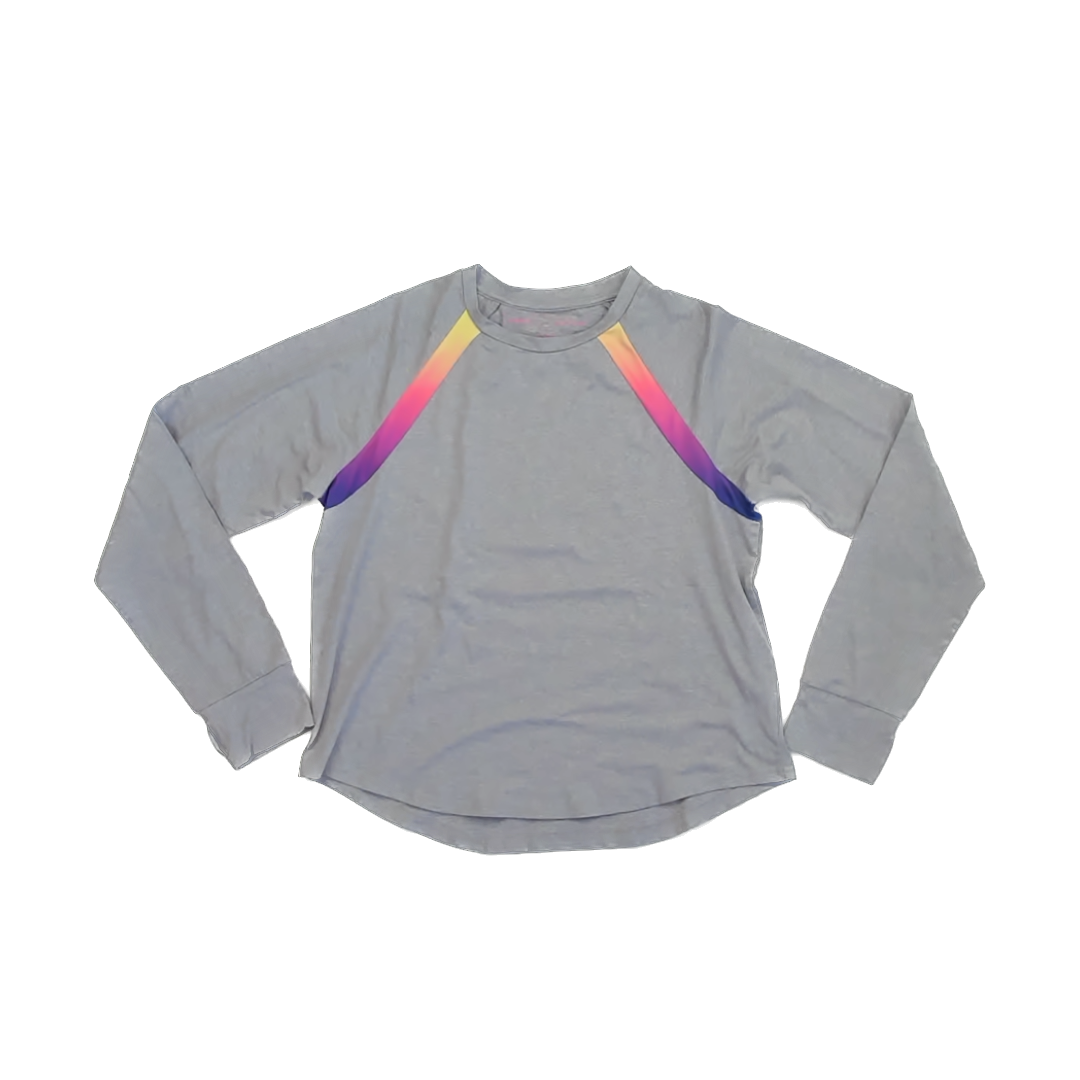 Rockets Of Awesome Girls Grey Athletic Top Size: 12 Years Grey