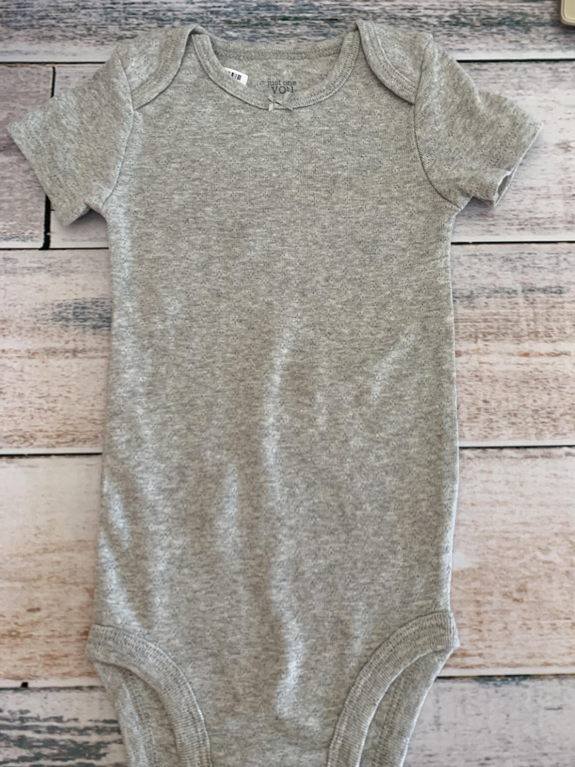 Carters Girls Grey Onesie Size: 9 months Grey
