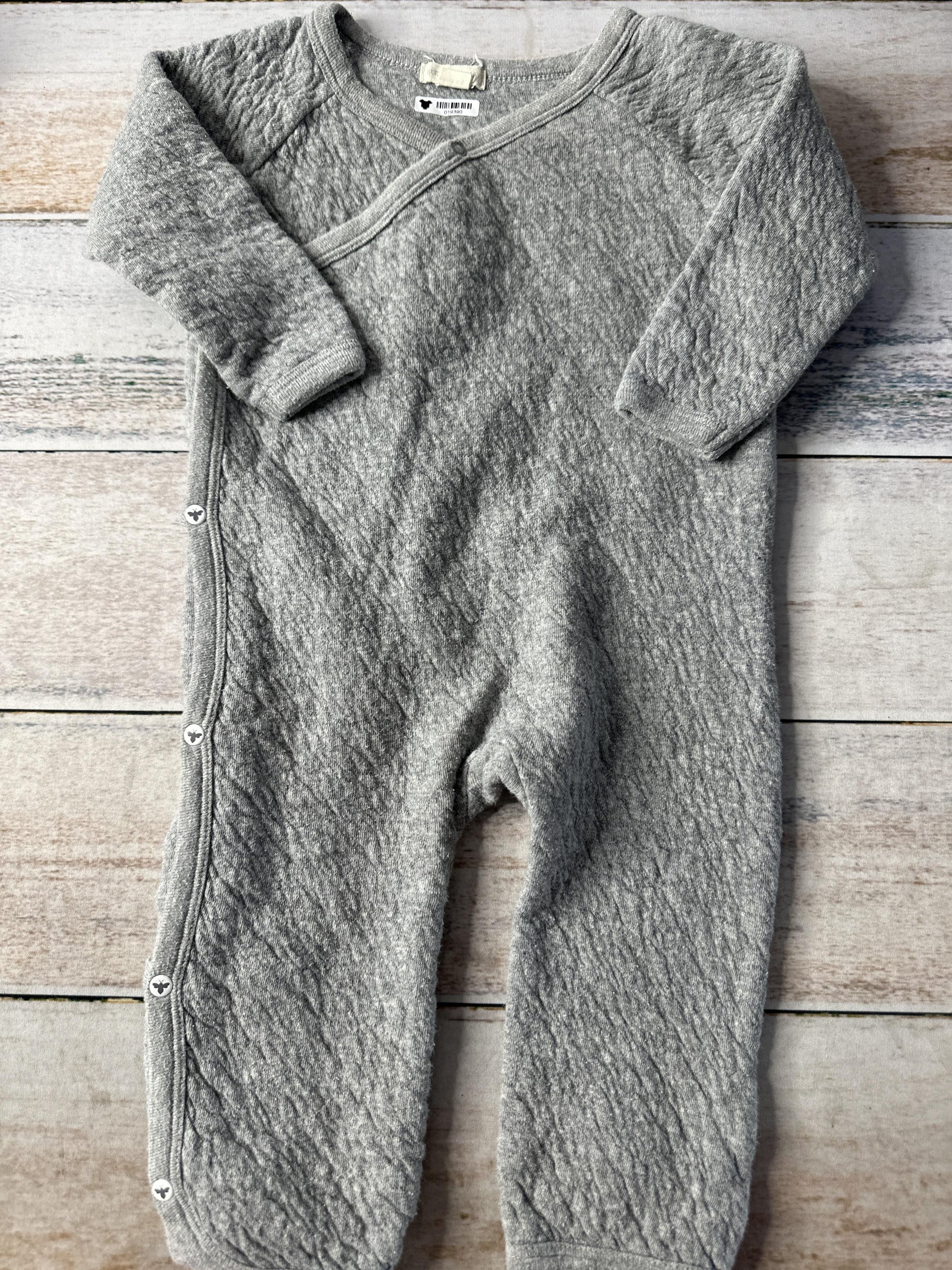 Burt's Bees Unisex Grey Long Sleeve Outfit Size: 6-9 months Grey