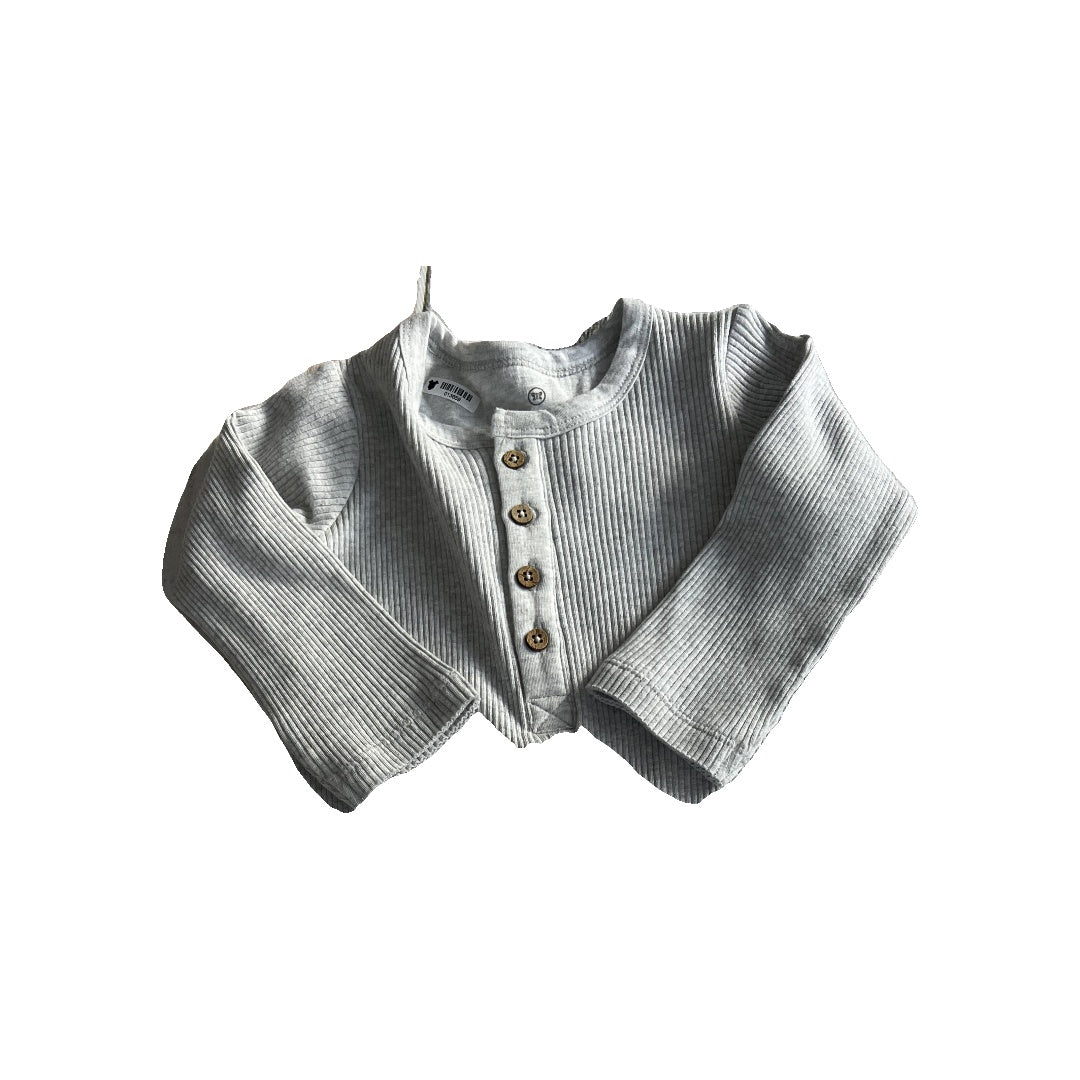 Honest co Unisex Grey Long Sleeve Outfit Size: 12 months Grey