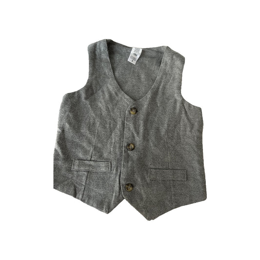 Just Born Boys Grey Vest Size: 18 months Grey