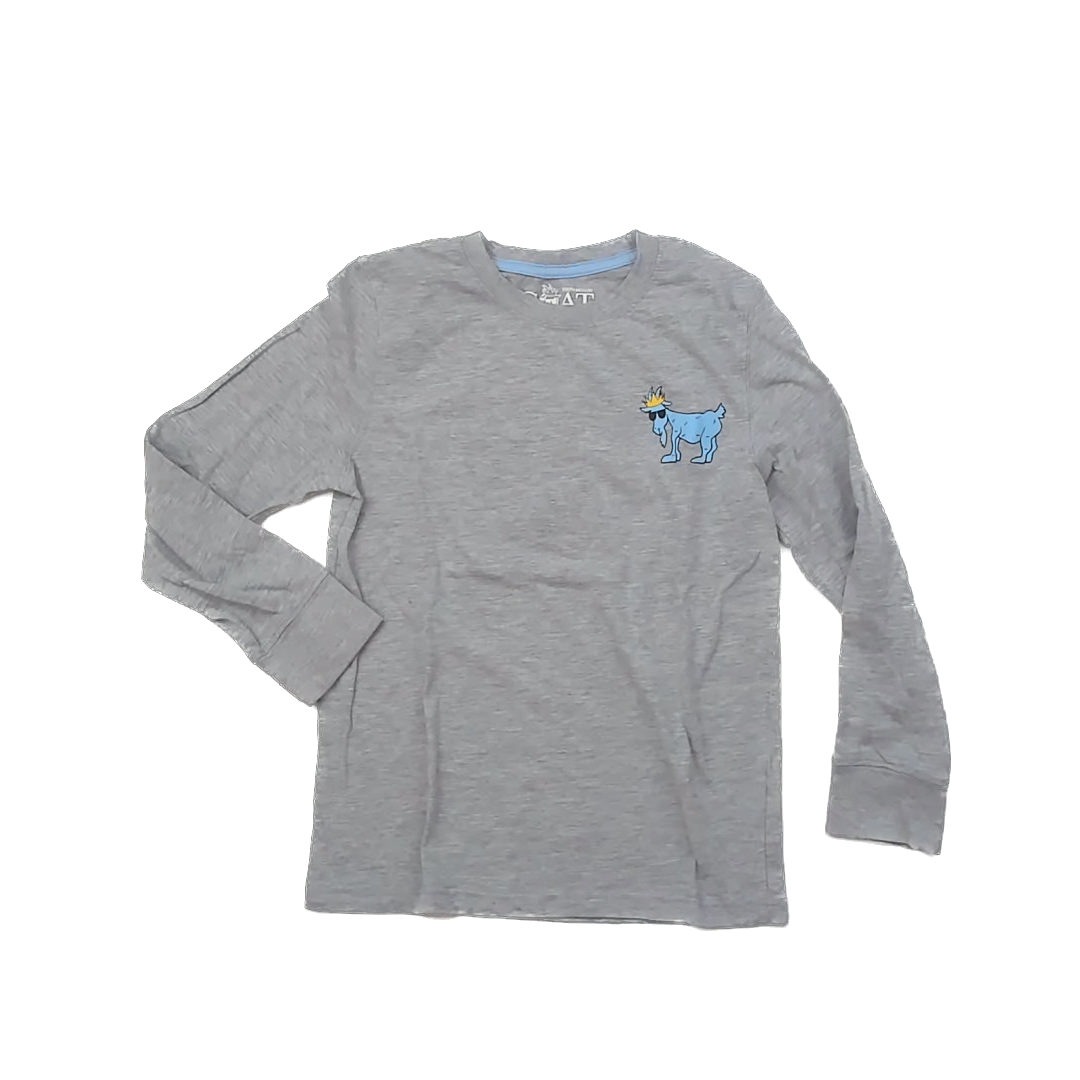 GOAT USA Boys Grey Long Sleeve T-Shirt Size: Youth M (10-12 Years) Grey