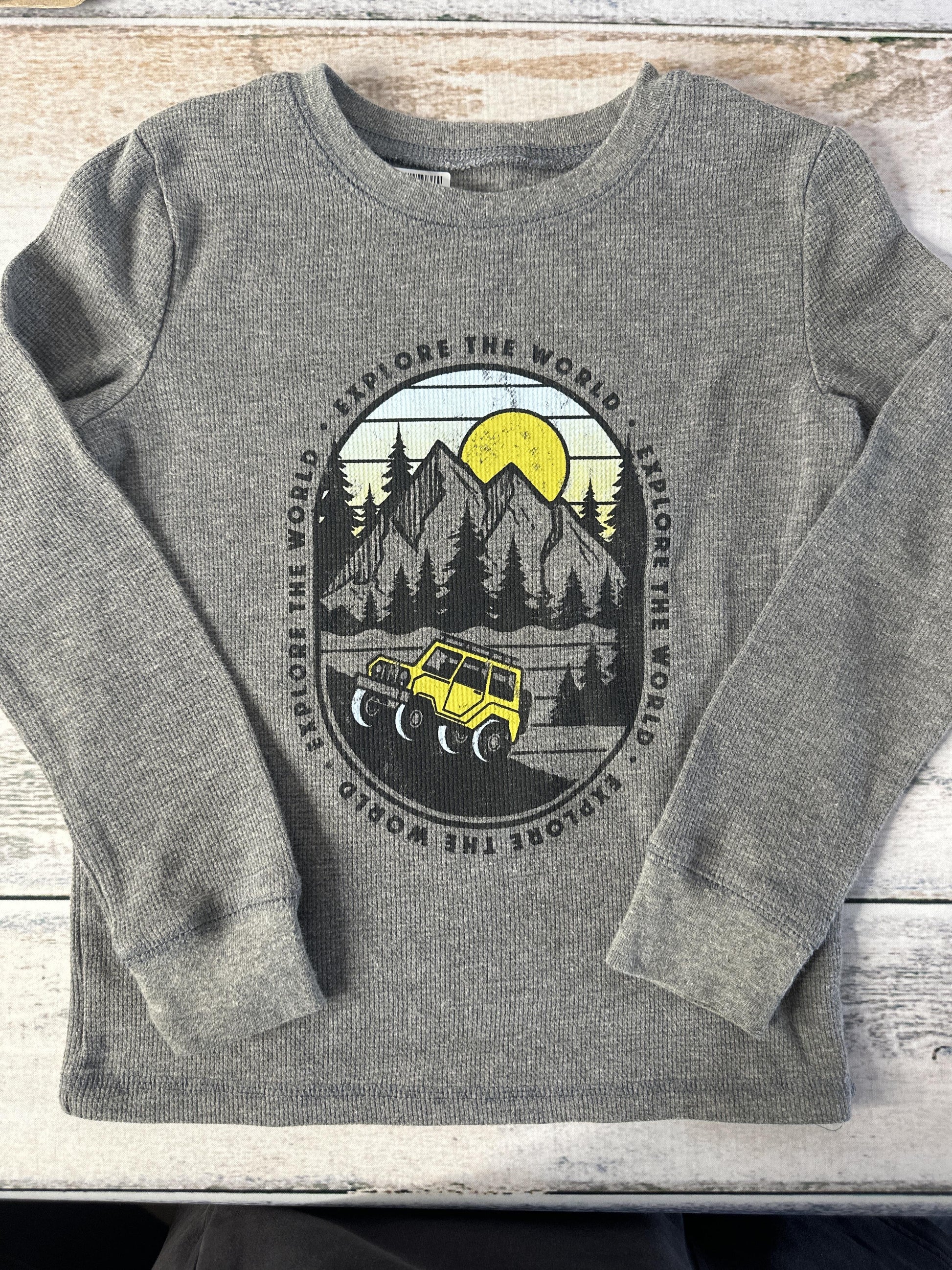 Unisex Grey Long Sleeve T-Shirt Size: 5 Grey
