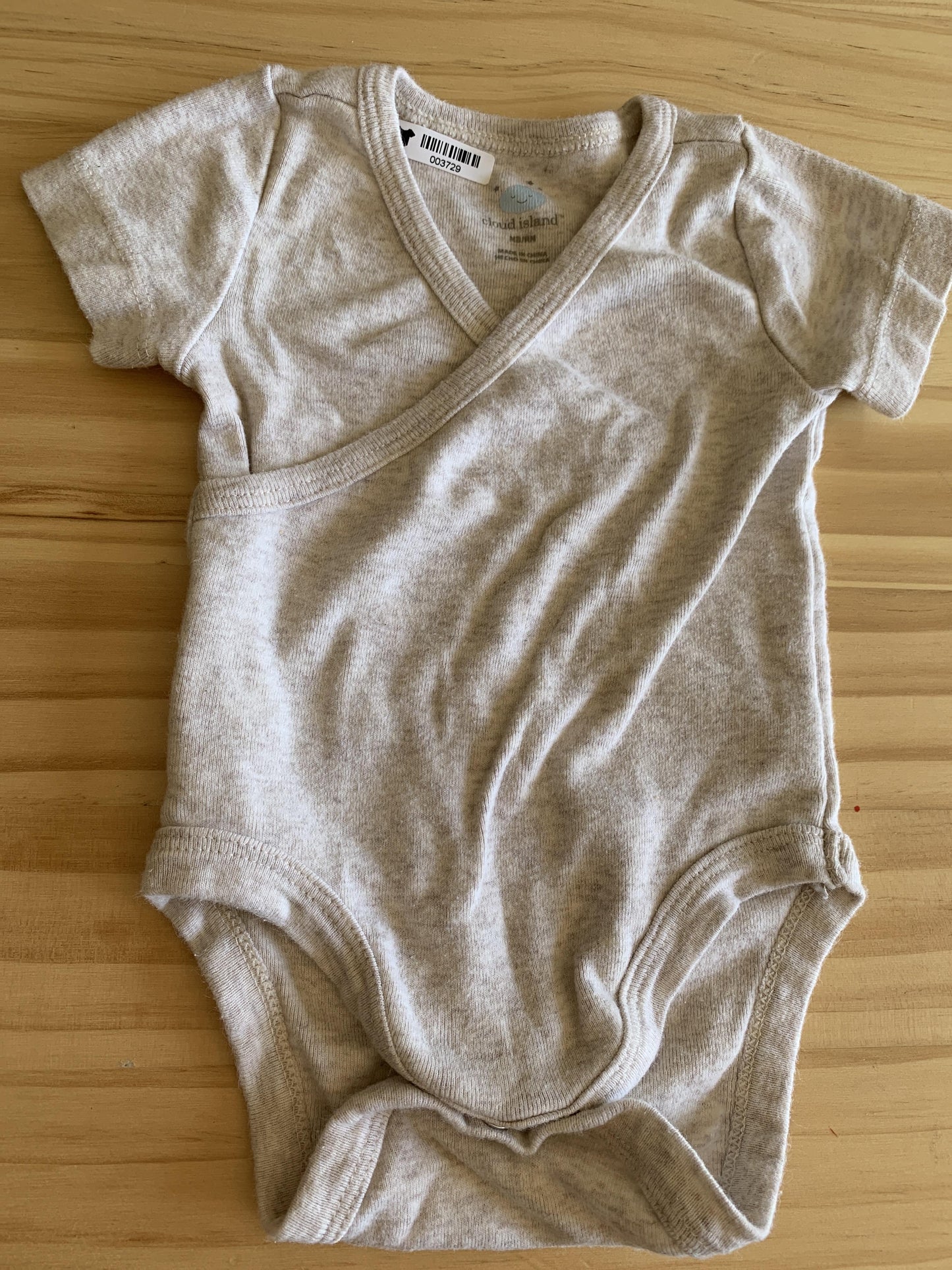 Boys Grey Onesie Size: Newborn Grey