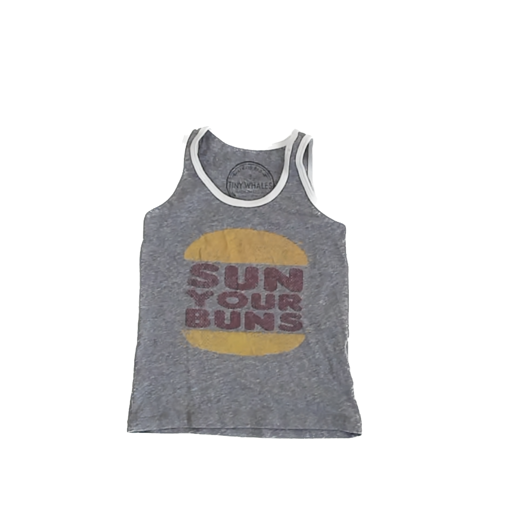 Tiny Whales Boys Grey Tank Top Size: 3T Grey