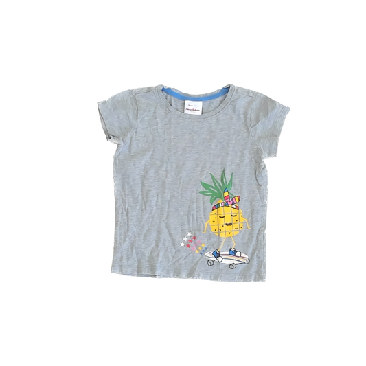Hanna Andersson Girls Grey T-Shirt Size: 6-7 years Grey