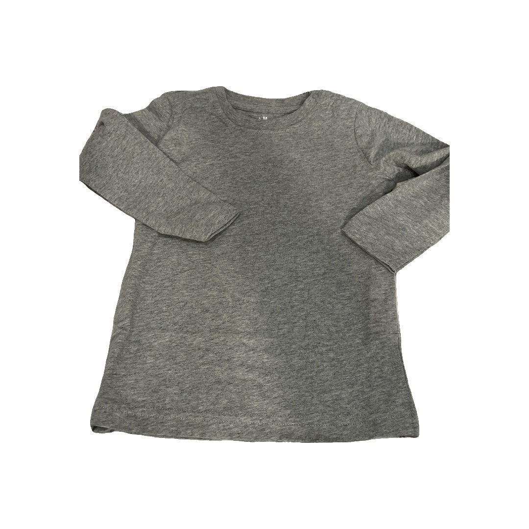Primary Unisex Grey Long Sleeve Shirt Size: 18-24 months Grey