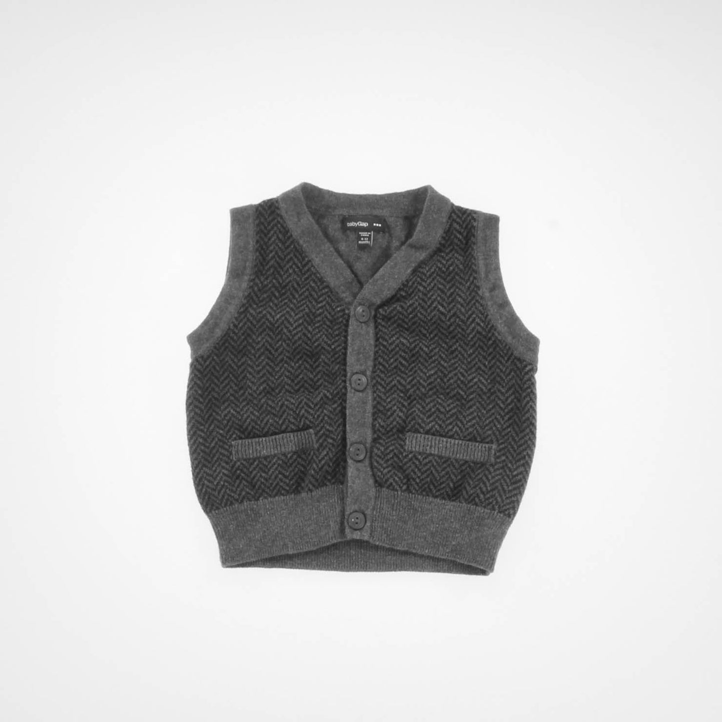 Gap Boys Grey Sweater Vest Size: 6-12 Months Grey
