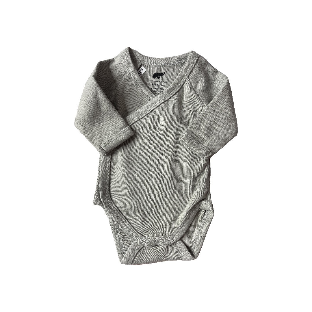 Monica + Andy Unisex Grey Onesie Size: Preemie Grey