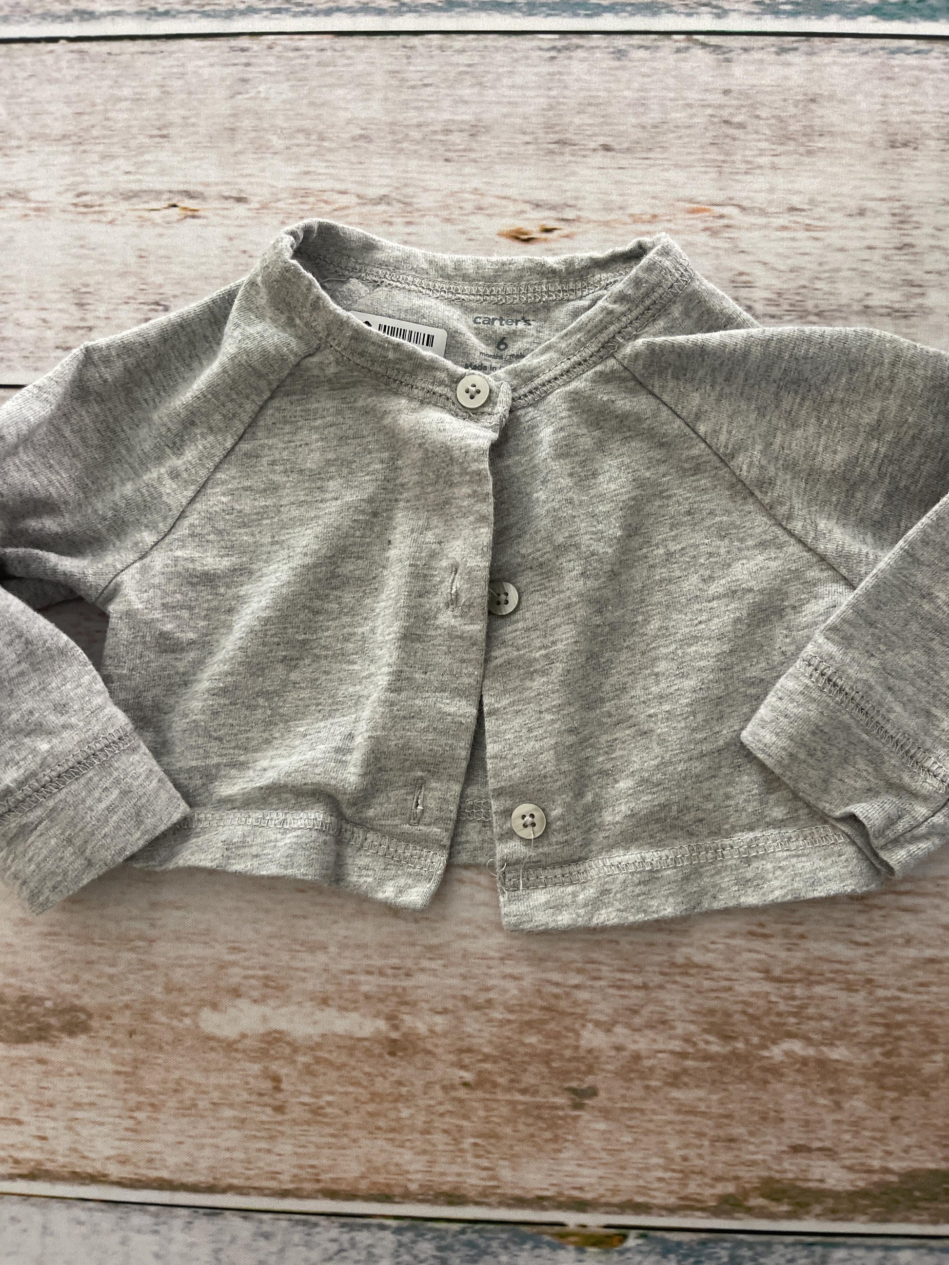 Carters Girls Grey Sweater Size: 6 months Grey