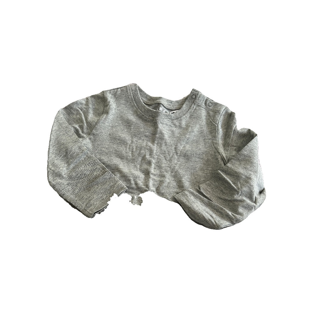 Primary Boys Grey Long Sleeve Shirt Size: 18-24 months Grey