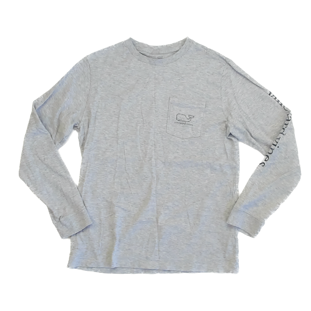 Vineyard Vines Boys Grey Long Sleeve T-Shirt Size: Youth L (14-16 Years) Grey