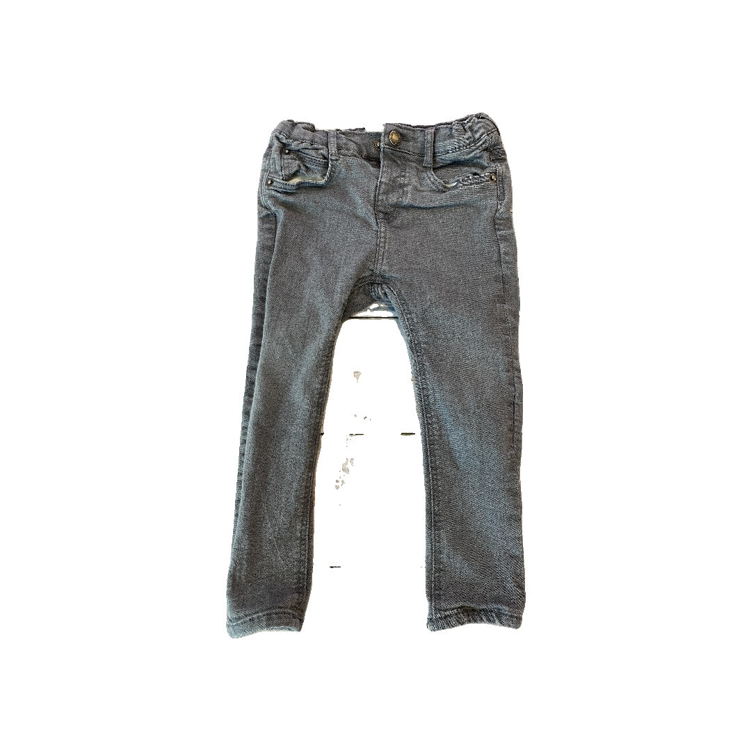 Zara Unisex Grey Jeans Size: 2-3 Years Grey